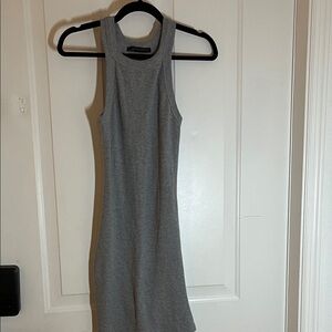 Signature8 Gray Sleeveless Midi Bodycon Dress